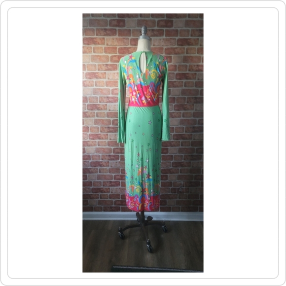 Never Fully Dressed FUN Stars Novelty Print Maxi Dress Med - Picture 3 of 10